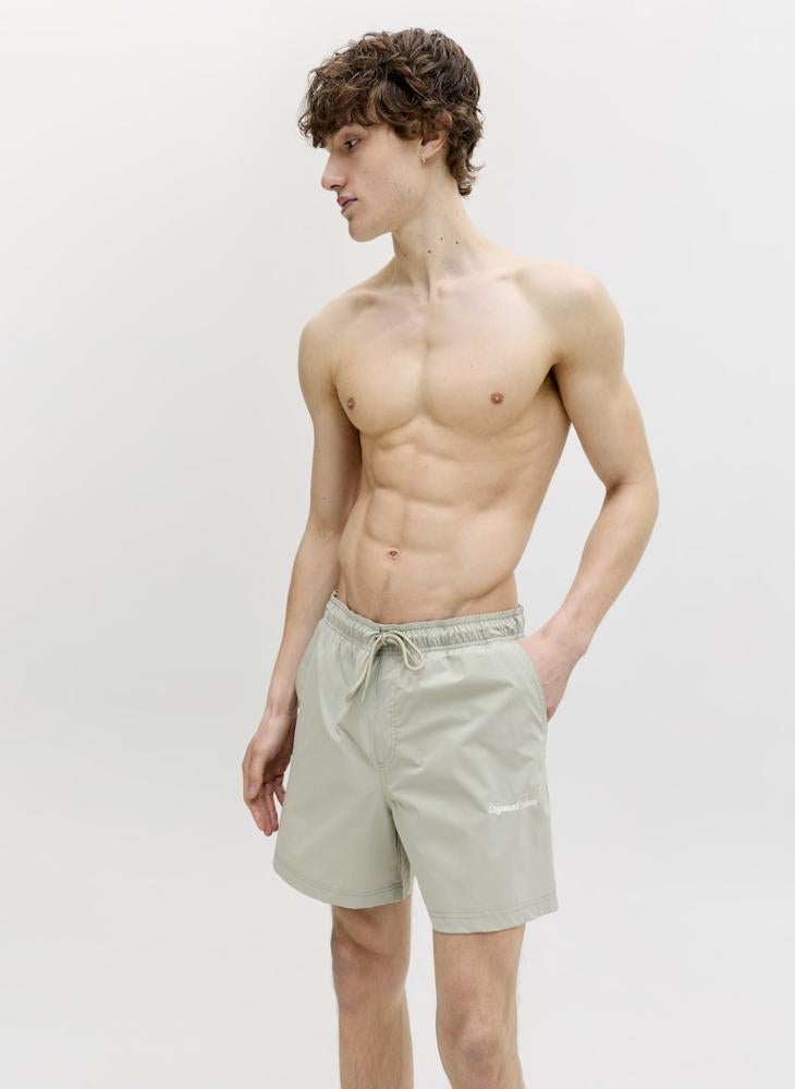 JACK & JONES Logo Drawstring Swim Shorts - Image 3